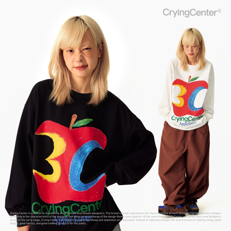 CryingCenter3C苹果涂鸦长袖TE