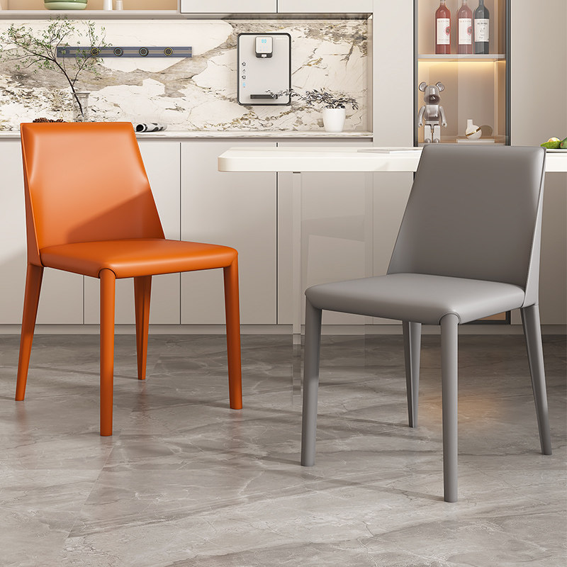 马鞍皮餐椅家用现代简约北欧轻奢意式极简椅子餐厅酒店工业风凳子,住宅家具,餐椅,淘宝优惠券,粉丝福利购,淘宝优惠卷