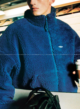 「SKI滑雪新季」 VANA ILUSION 蓝色摇粒绒外套羊羔毛棉服男女潮