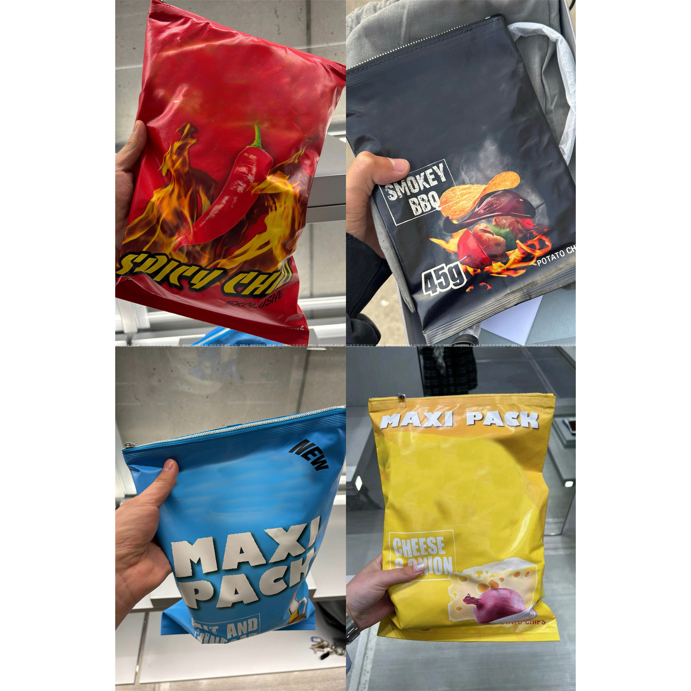 「4色薯片包」VANA ILUSION 挂绳斜挎手机包牛皮零钱包配饰包潮,箱包皮具/热销女包/男包,手机包,淘宝优惠券,粉丝福利购,淘宝优惠卷