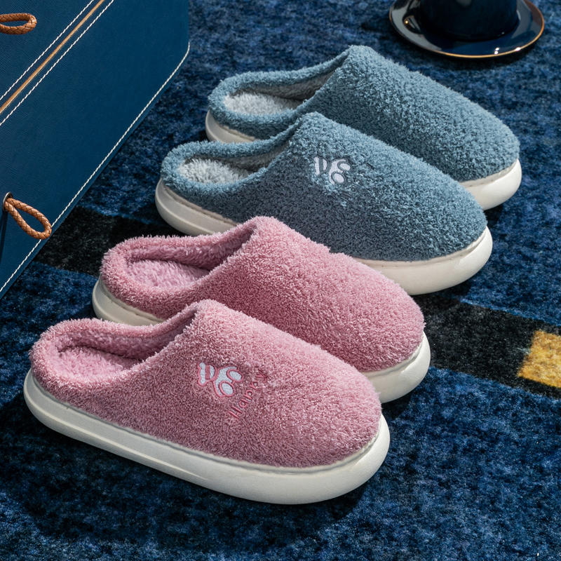 棉拖鞋外穿男士室内家居家用厚底秋冬季防滑保暖居家毛拖鞋女冬天