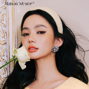 减龄小香风编织宽发箍可露丽穿搭 流行设计师款 Maison Wester冬季