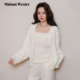 开衫 Maison 外套 千金风V领上衣白短款 针织衫 Wester2025冬季 新品