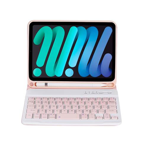 适用于ipadmimi6保护壳iPad mini6无线键盘保护套TPU壳带笔槽蓝牙键盘皮套