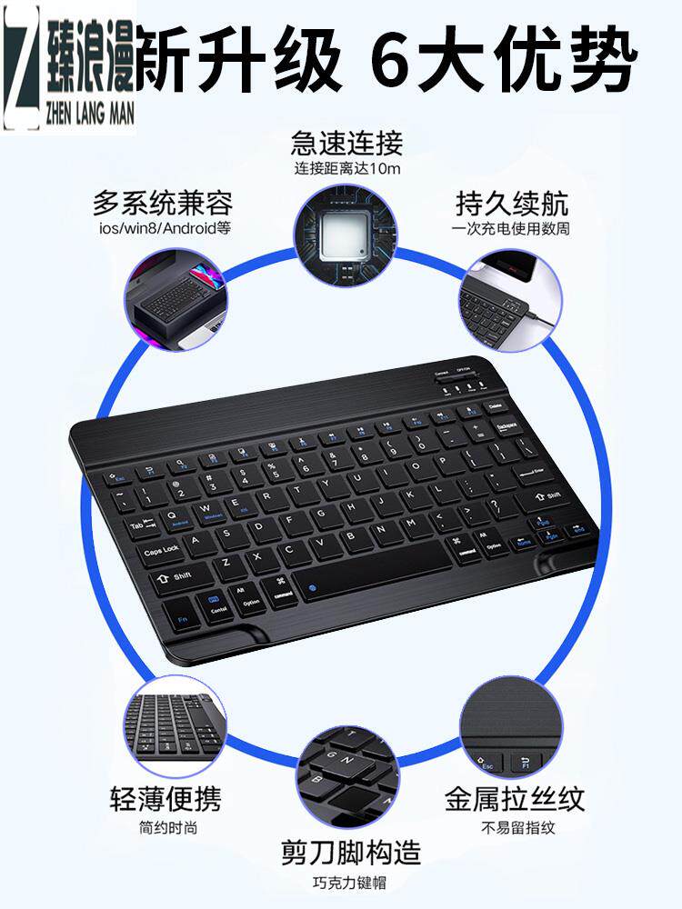 适用于华为平板matepadair磁吸键盘无线蓝牙键盘适用平板电脑ipad鼠标套装专用5pro小心办公背光小充电一体ma怎么样,好用不?