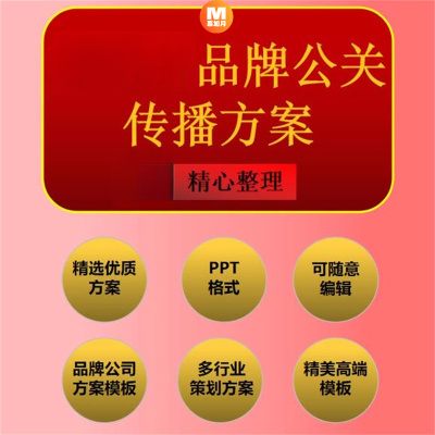 年品牌公关传播策划方案品牌宣传营销推广全案企划ppt模板
