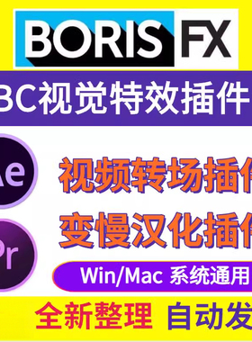 AE/PR视觉特效转场BCC插件包mac/win通用Twixtor Pro变慢汉化插件