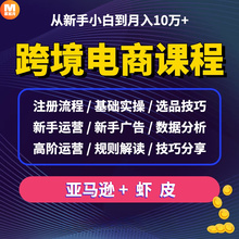 亚马逊运营教程视频跨境电商高级实战课程开店虾皮shopee运营