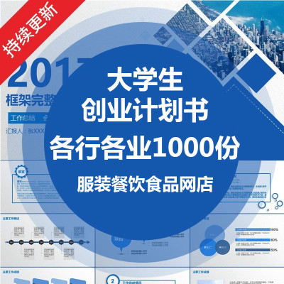 大学生优秀创新创业方案计划书word项目路演融资策划ppt模板