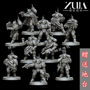 太空野狼团潜行者小队战锤40k棋子第三方手办模型渗透者模型