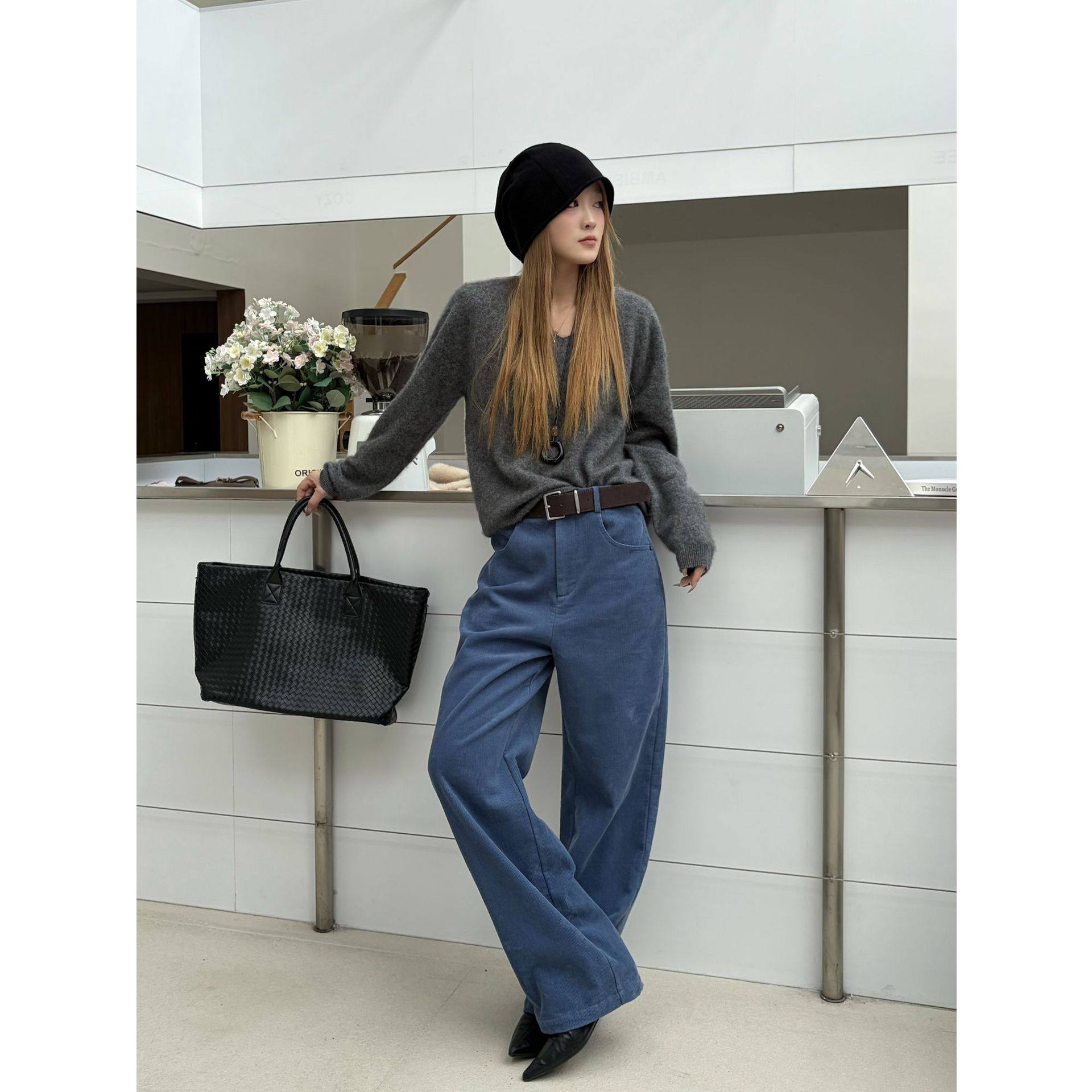 冬季复合绒加厚直筒小脚裤简约显瘦灯芯绒休闲裤女时尚穿搭阔腿裤,女装/女士精品,休闲裤,淘宝优惠券,粉丝福利购,淘宝优惠卷