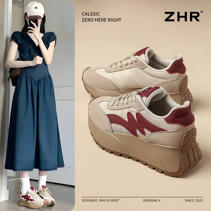 2025春季新款厚底阿甘鞋女休闲鞋