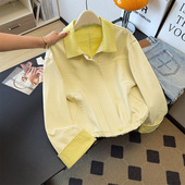 高级感超好看韩系休闲牛仔外套女春季 出游独特漂亮翻领夹克上衣