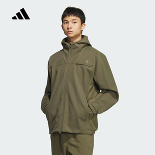 adidas阿迪达斯新款户外运动休闲连帽外套男梭织夹克 KA1305