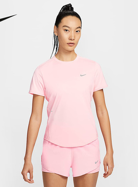 耐克女装短袖速干DRI-FIT凉感运动速干跑步透气短袖T恤HM9699-607