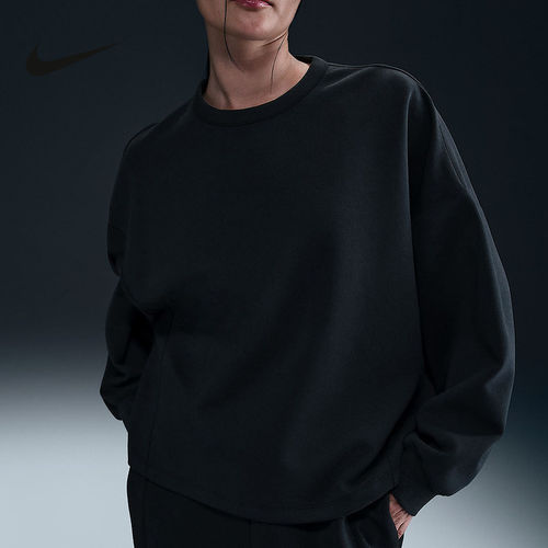 Nike耐克秋季新品运动休闲圆领宽松透气简约长袖卫衣HQ8194-010