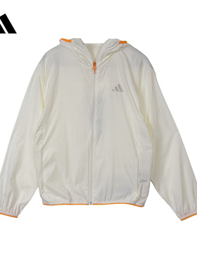 adidas阿迪达斯2026夏男大童连帽休闲健身舒适运动夹克外套KG7843