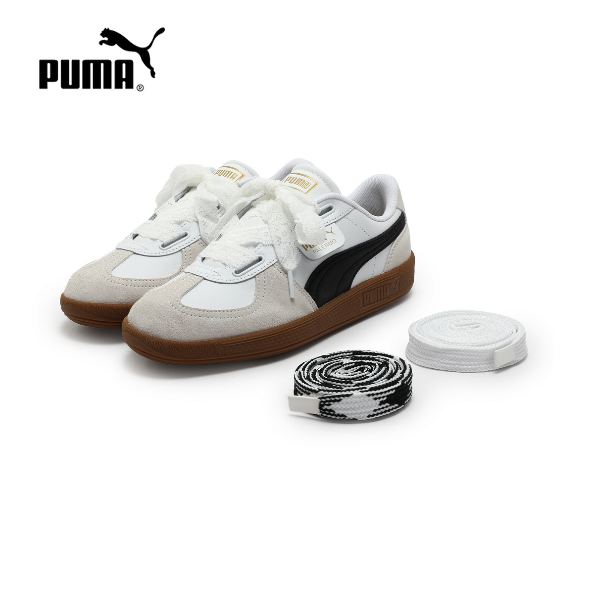 PUMA彪马冬季女子PALERMO低帮经典复古T头鞋休闲德训鞋 402109-01