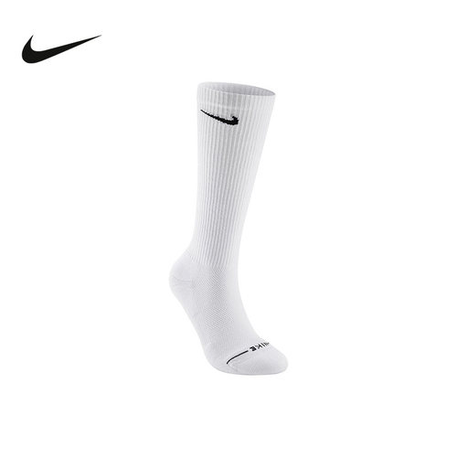NIKE耐克男女袜子夏季新款运动袜中筒袜休闲袜两双装HQ8510-100