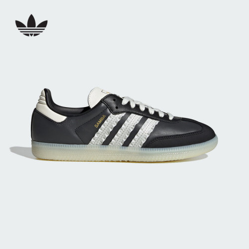 adidas阿迪达斯三叶草女子德训T头鞋SAMBA经典运动板鞋黑色JR8831