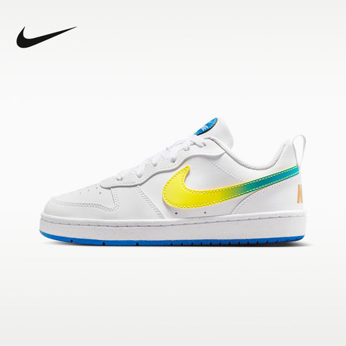 Nike耐克酷菠萝男女童COURT 大童运动鞋休闲板鞋低帮IR3997-100