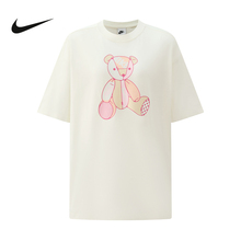 耐克短袖女圆领小熊印花棉质夏季针织透气运动休闲T恤 IM3380-133