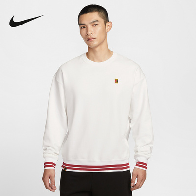 NIKE耐克男子卫衣2026春季法式毛圈背标印花针织套头衫IQ3972-100