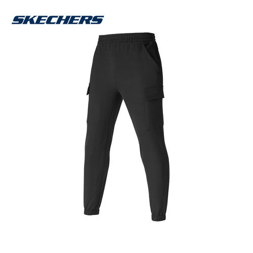 Skechers斯凯奇春季新款男运动休闲舒适梭织束脚裤P424M073-0018