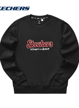 SKECHERS|（新款）2024春女针织套头卫衣 L124W027-0018