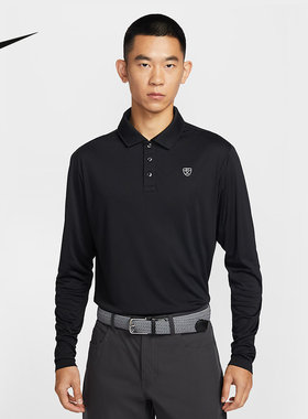 耐克Dri-FIT男子防晒速干长袖高尔夫翻领T恤26春POLO衫IB0232-010