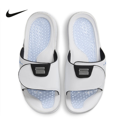 Nike耐克男拖鞋JORDAN HYDRO XI白蓝休闲沙滩鞋一字拖FN2452-104