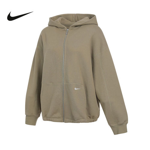 Nike耐克外套女春季新款宽松休闲跑步上衣针织连帽夹克HV1950-276