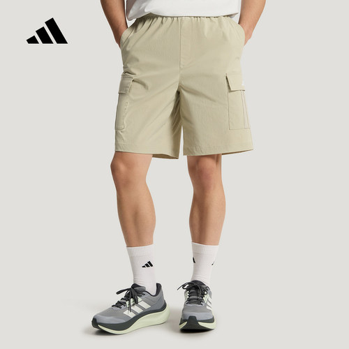 adidas阿迪达斯2026夏季男舒适百搭拒水梭织运动休闲短裤 KZ2262