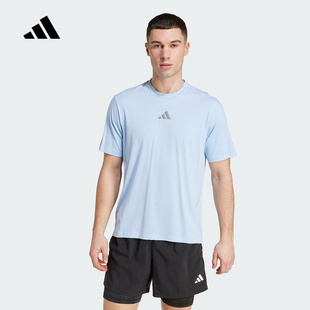adidas阿迪达斯速干健身衣夏秋新款男INTENSITY清风短袖T恤JW2558