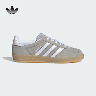 adidas阿迪达斯秋女GAZELLE经典运动板鞋德训鞋T头鞋灰JQ7008