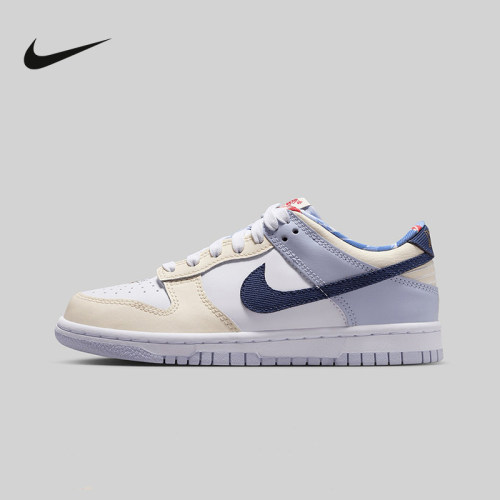 耐克女鞋NIKE DUNK白蓝棕低帮滑板鞋运动休闲鞋大童IH7343-141