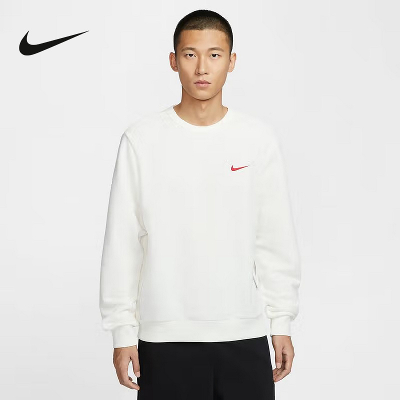 NIKE耐克2025春男子时尚百搭休闲圆领长袖针织套头衫IB5504-133