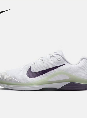 耐克男鞋运动鞋VAPOR 12黑白色新款专业硬地球场网球鞋FV5552-108