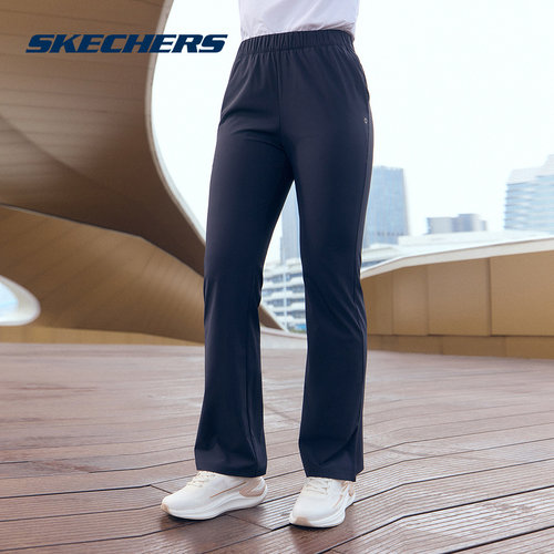 Skechers斯凯奇26夏季女士舒适休闲运动裤修身梭织长裤 P226W076