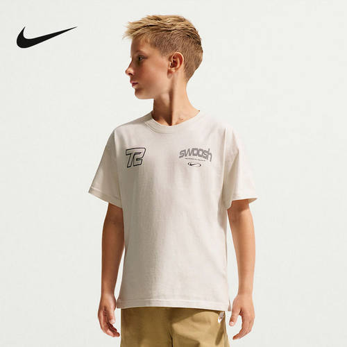 NIKE耐克男女童短袖夏季新品背部图案运动休闲透T气恤 IV5611-030