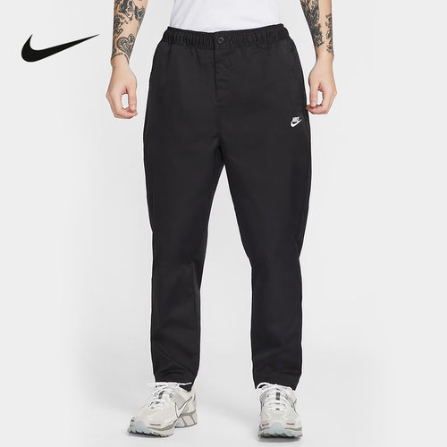 NIKE耐克男春季休闲直筒刺绣小Logo透气运动梭织长裤HJ1998-011