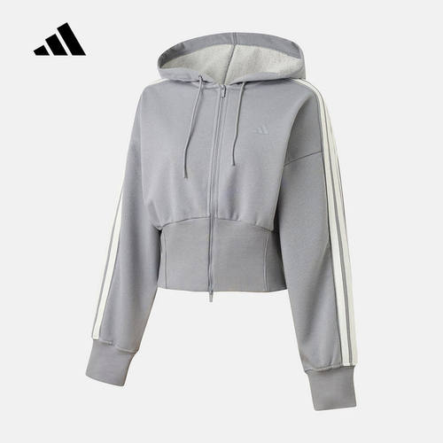 adidas阿迪达斯三条纹舞动系列休闲连帽夹克早春女薄外套 KX8906