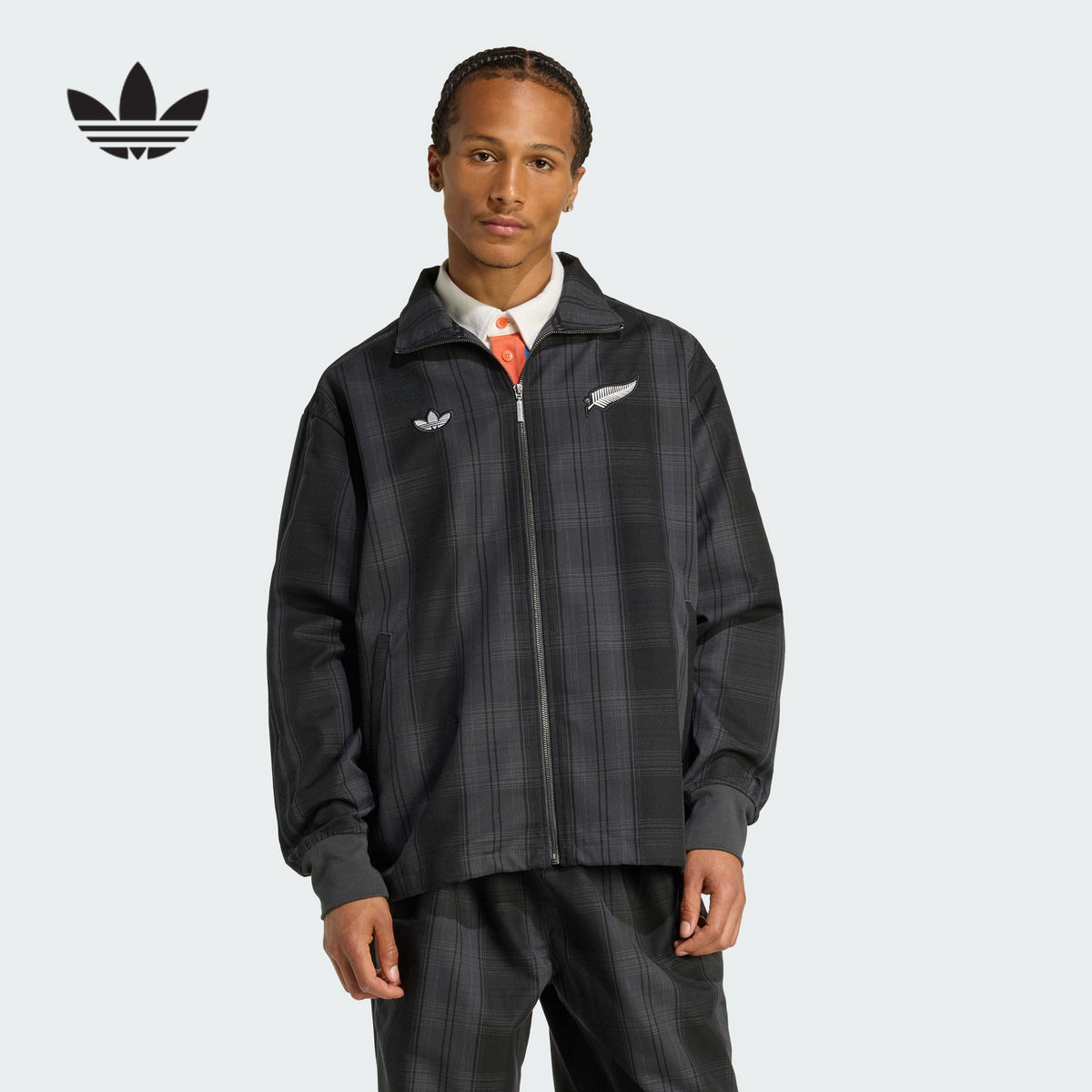 adidas阿迪达斯三叶草冬男橄榄球风格纹休闲运动夹克外套 KG4633,运动服/休闲服装,运动茄克/外套,淘宝优惠券,粉丝福利购,淘宝优惠卷