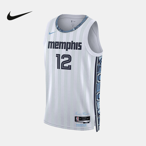 Nike耐克孟菲斯灰熊队莫兰特男背心无袖T恤速干NBA球衣HM5986-104