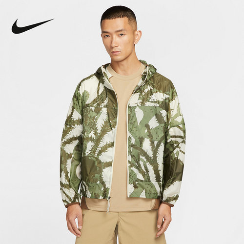 Nike耐克ACG男子春新款户外透气印花连帽运动茄克外套IH3581-229