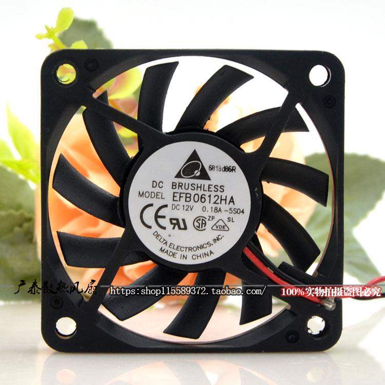 台达 EFB0612HA 6010 12V 0.18A 6CM超薄风扇 机箱散热设备风扇