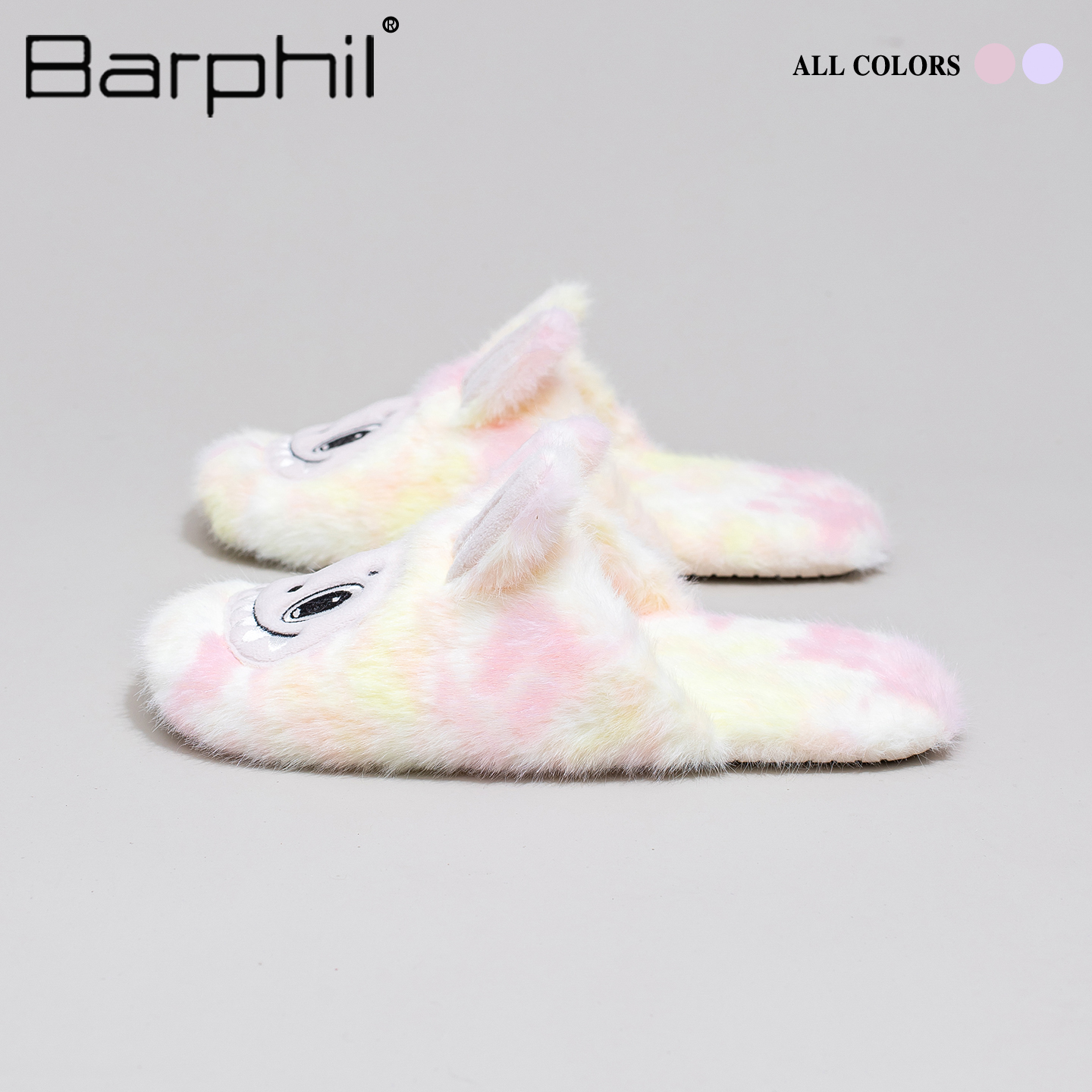 Barphil拖鞋女士室内家居2025秋冬新款保暖毛绒棉拖马卡龙色可爱