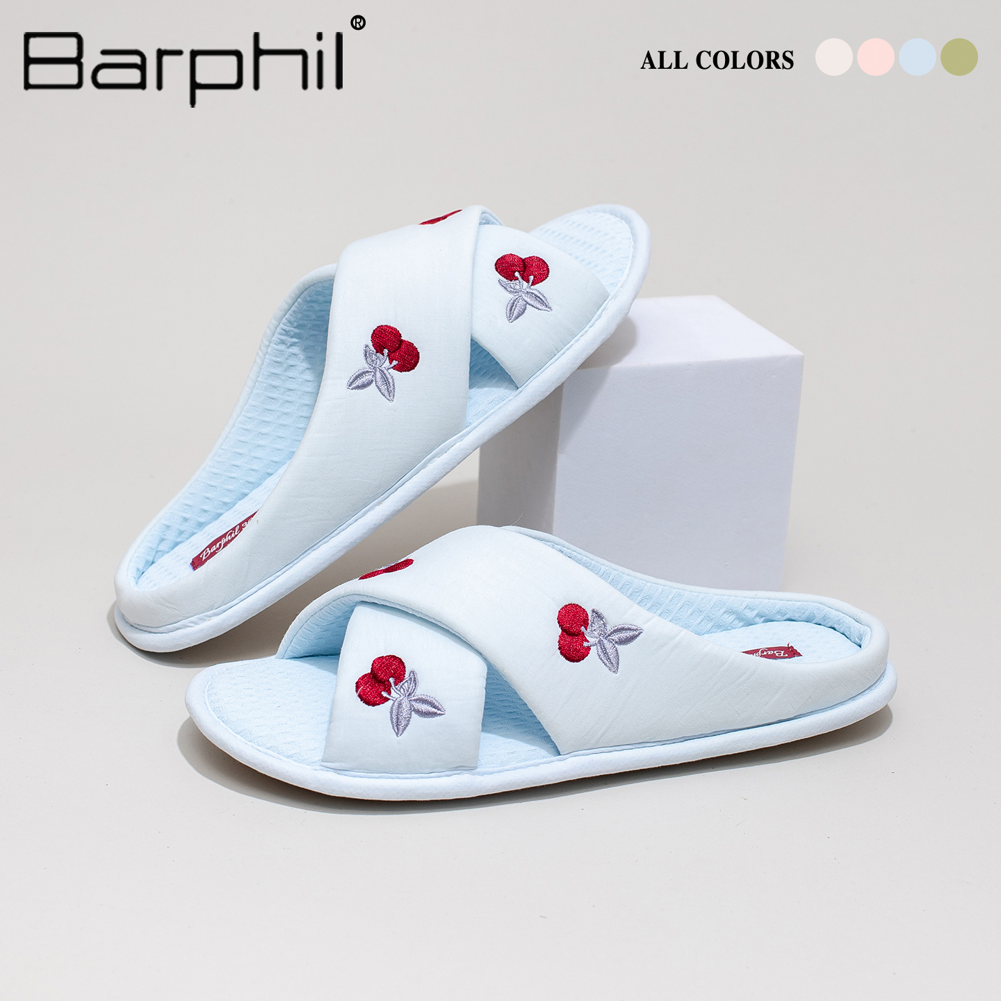 Barphil拖鞋女士春秋季室内家居2025新款静音透气防滑软底一字拖