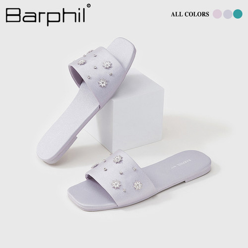 Barphil女士凉拖2026新款春夏季防滑平底星星拖鞋外穿一字凉鞋