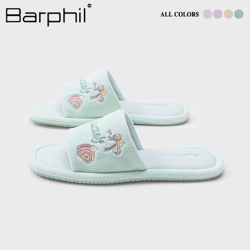 Barphil拖鞋女款2025新款室内家居摇粒绒静音女士透气多巴胺凉拖